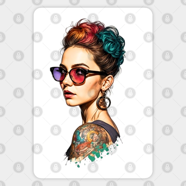 Captivative Inked Lady Magnet by ALM Artbox